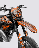XONIX - Kit Déco Supermotard Semi-Personnalisable - Orange