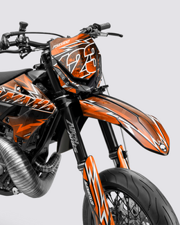 XONIX - Kit Déco Supermotard Semi-Personnalisable - Orange — vue 2