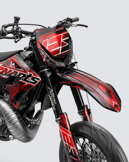 IONIK - Kit Déco Supermotard Semi-Personnalisable - Rouge — vue 2