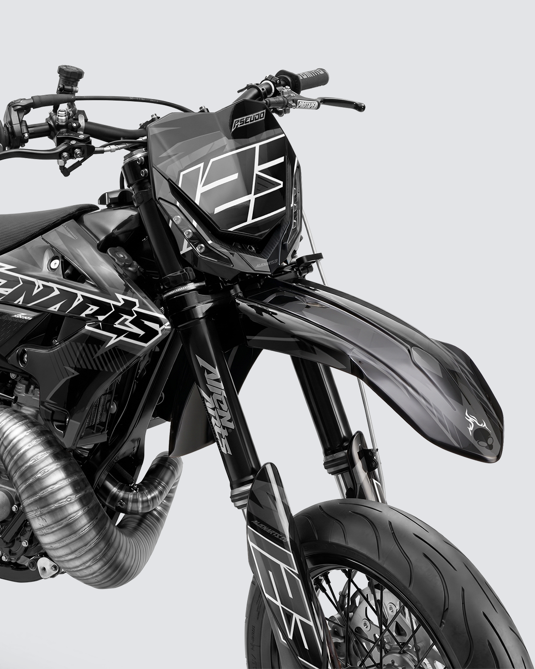 IONIK - Kit Déco Supermotard Semi-Personnalisable - Noir