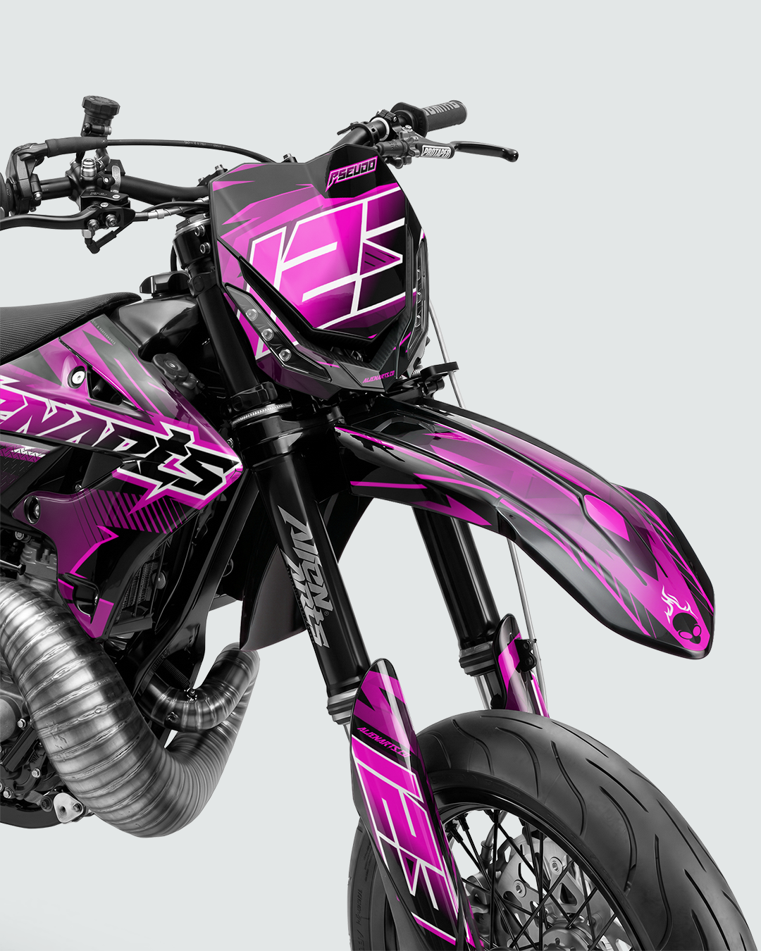 IONIK - Kit Déco Supermotard Semi-Personnalisable - Rose