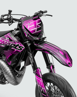 IONIK - Kit Déco Supermotard Semi-Personnalisable - Rose — vue 2