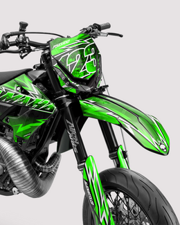 XONIX - Kit Déco Supermotard Semi-Personnalisable - Vert — vue 2