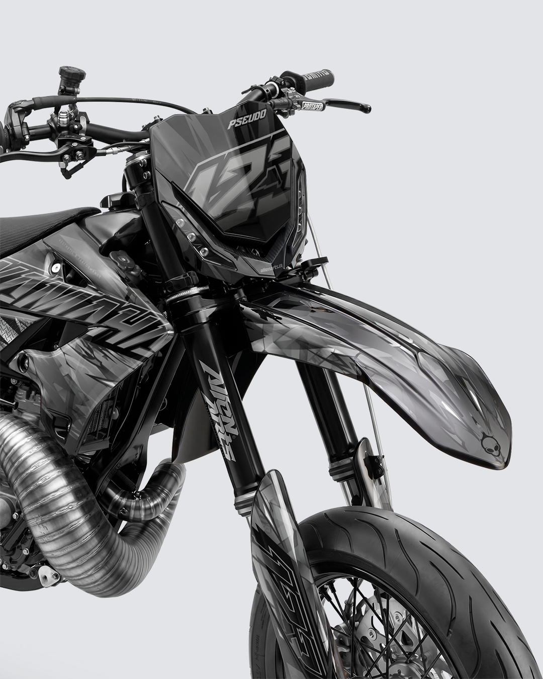 NITROGEN - Kit Déco Supermotard Semi-Personnalisable - Noir