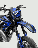 KINETIC - Kit decorativo Supermotard semi-personalizzabile - Blu