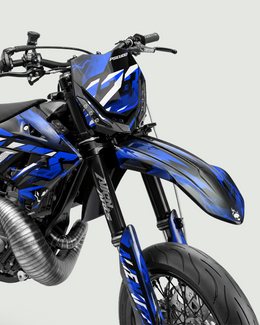 KINETIC - Kit Déco Supermotard Semi-Personnalisable - Bleu — vue 2