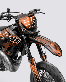 IONIK - Kit Déco Supermotard Semi-Personnalisable - Orange — vue 2