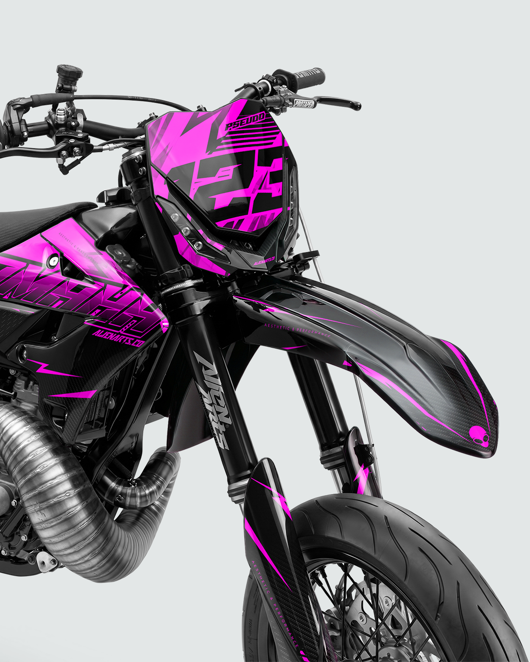 CARBX - Kit Déco Supermotard Semi-Personnalisable - Rose