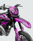 XONIX - Kit Déco Supermotard Semi-Personnalisable - Rose