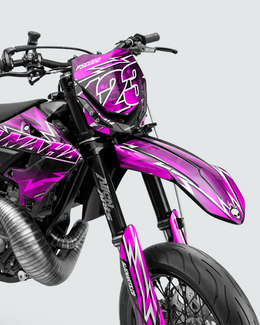 XONIX - Kit Déco Supermotard Semi-Personnalisable - Rose — vue 2