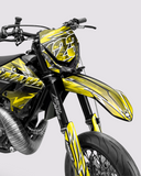 XONIX - Kit Déco Supermotard Semi-Personnalisable - Jaune