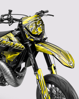 XONIX - Kit Déco Supermotard Semi-Personnalisable - Jaune — vue 2