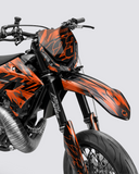 PULSAR - Kit decorativo Supermotard semi-personalizzabile - Arancione