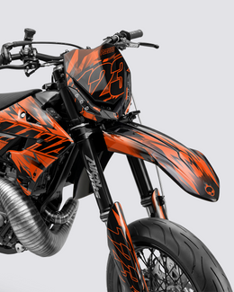 PULSAR - Kit Déco Supermotard Semi-Personnalisable - Orange — vue 2