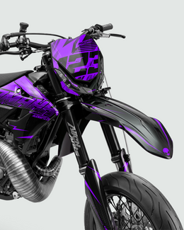 CARBX - Kit Déco Supermotard Semi-Personnalisable - Violet — vue 2