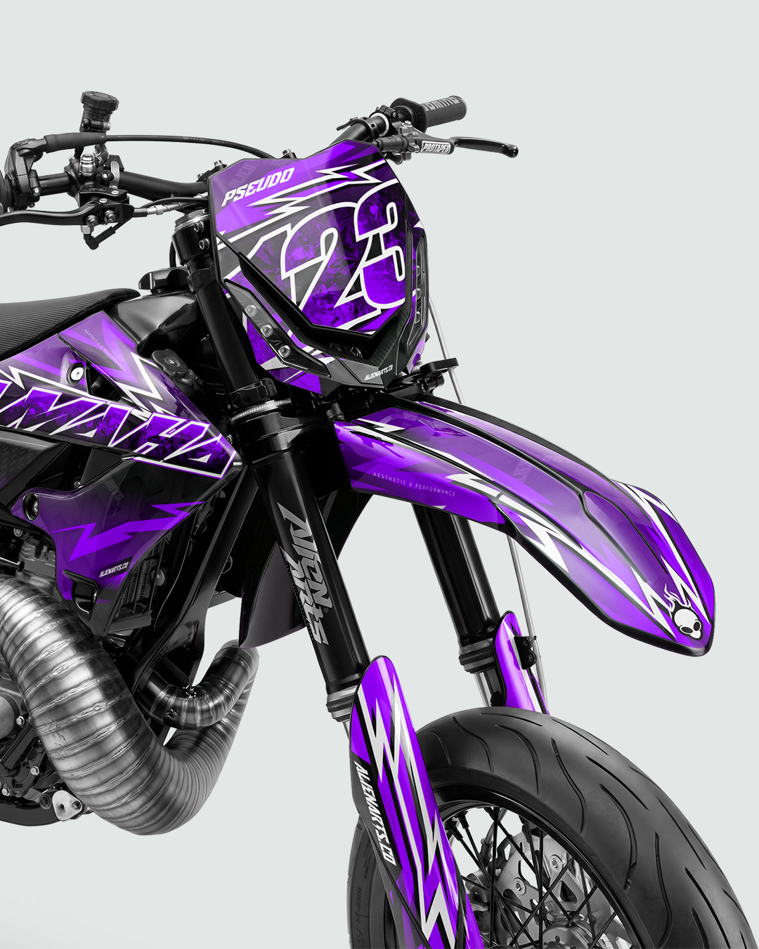 XONIX - Kit Déco Supermotard Semi-Personnalisable - Violet