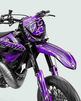 XONIX - Kit Déco Supermotard Semi-Personnalisable - Violet — vue 2