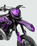 IONIK – Teilweise individualisierbares Supermotard-Dekor-Set – Violett