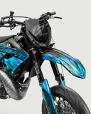 NITROGEN – Teilweise individualisierbares Supermotard-Dekor-Set – Türkis