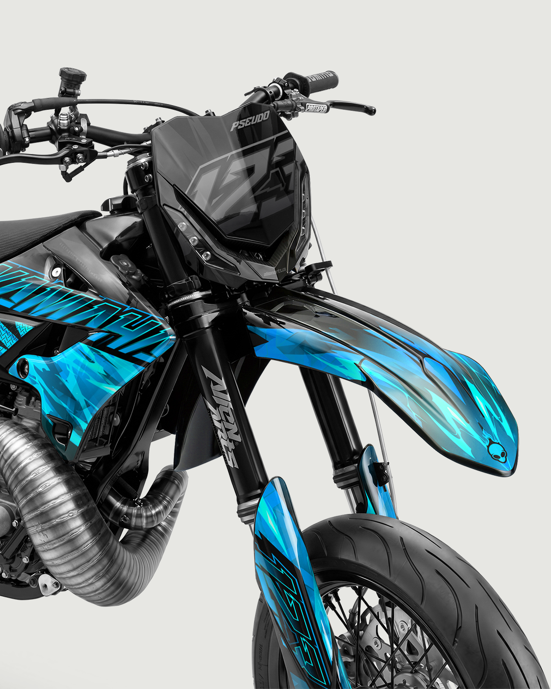 NITROGEN - Kit Déco Supermotard Semi-Personnalisable - Turquoise