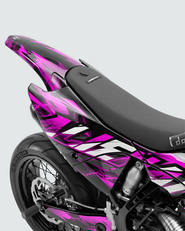 KINETIC - Kit Déco Supermotard Semi-Personnalisable - Rose — vue 3