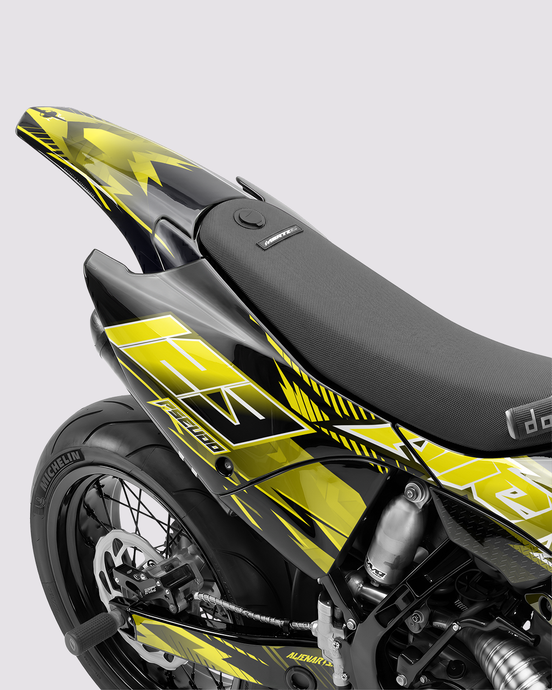IONIK - Kit Déco Supermotard Semi-Personnalisable - Jaune
