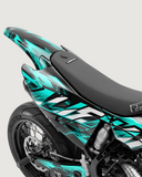 KINETIC - Kit decorativo Supermotard semi-personalizzabile - Turchese