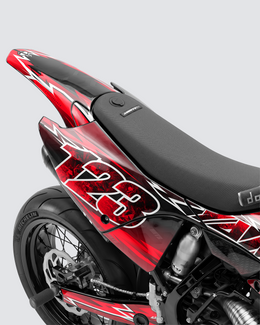 XONIX - Kit Déco Supermotard Semi-Personnalisable - Rouge — vue 3