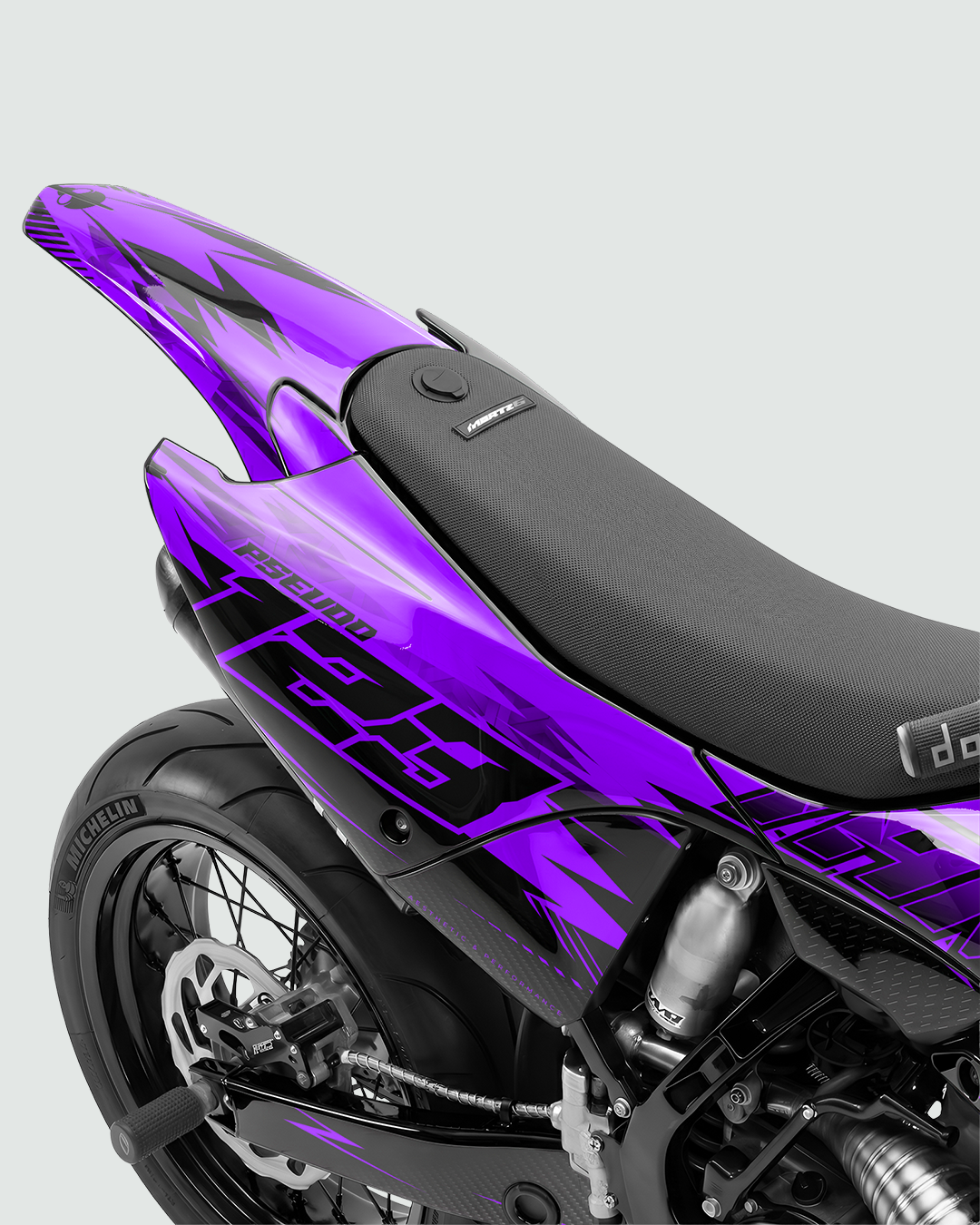 CARBX - Kit Déco Supermotard Semi-Personnalisable - Violet
