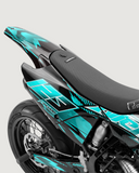 IONIK - Kit decorativo Supermotard semi-personalizzabile - Turchese