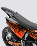 NITROGEN – Teilweise individualisierbares Supermotard-Dekor-Set – Orange