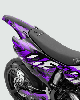 KINETIC - Kit Déco Supermotard Semi-Personnalisable - Violet — vue 3
