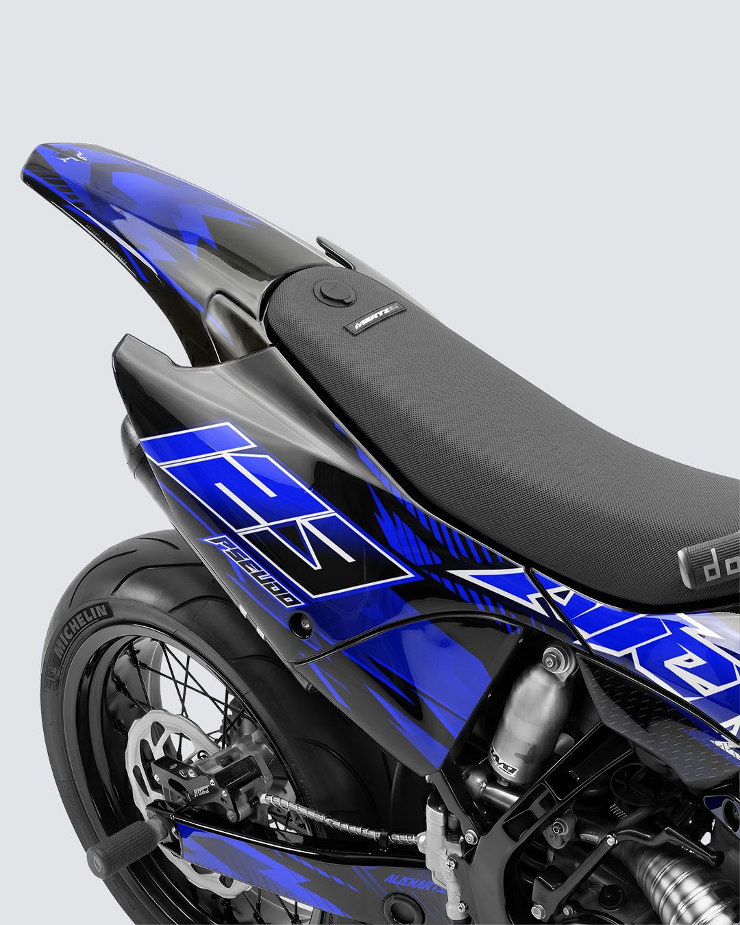 IONIK - Kit Déco Supermotard Semi-Personnalisable - Bleu