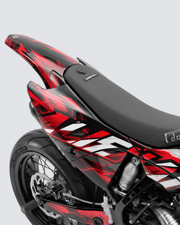 KINETIC - Kit Déco Supermotard Semi-Personnalisable - Rouge — vue 3