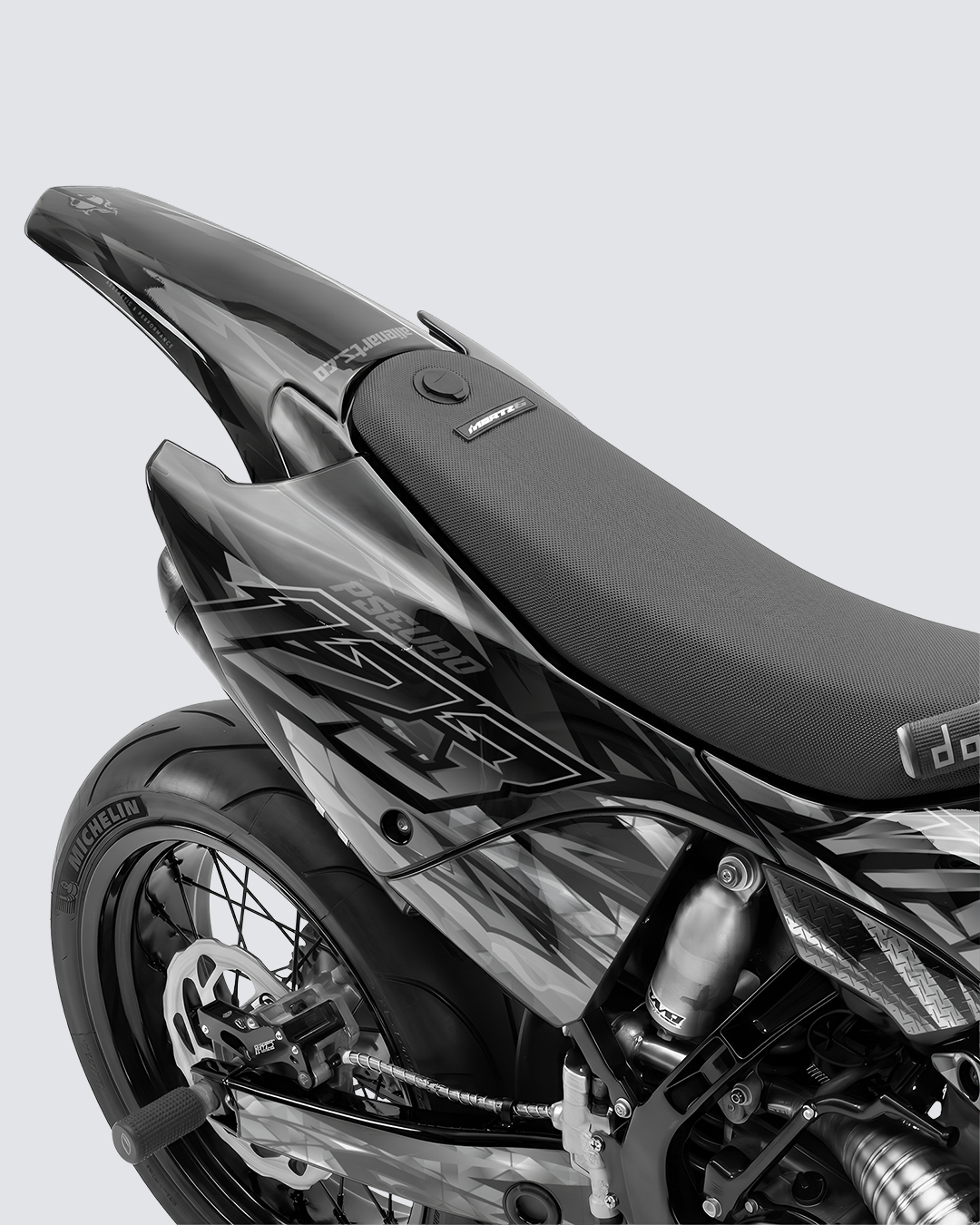 NITROGEN - Kit Déco Supermotard Semi-Personnalisable - Noir