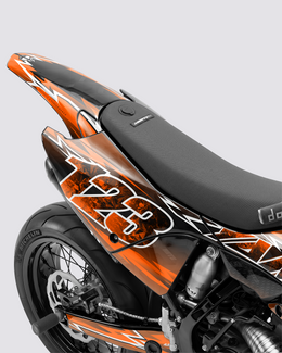 XONIX - Kit Déco Supermotard Semi-Personnalisable - Orange — vue 3