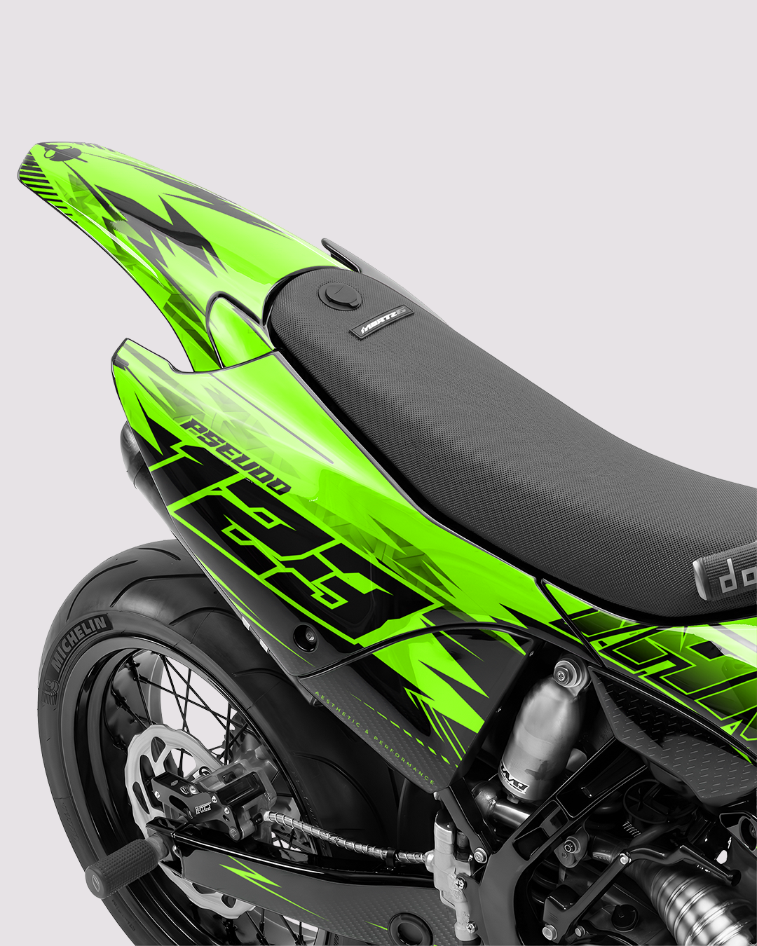 CARBX - Kit Déco Supermotard Semi-Personnalisable - Vert