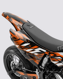 KINETIC – Teilweise individualisierbares Supermotard-Dekor-Set – Orange