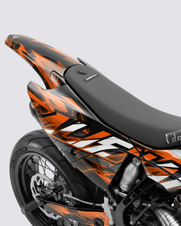 KINETIC - Kit Déco Supermotard Semi-Personnalisable - Orange — vue 3
