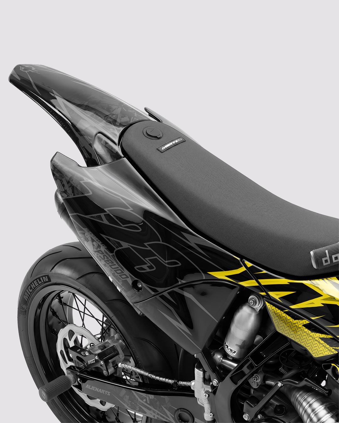 PULSAR - Kit Déco Supermotard Semi-Personnalisable - Jaune
