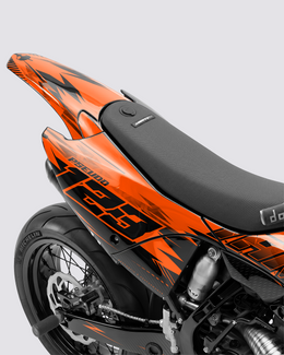 CARBX - Kit Déco Supermotard Semi-Personnalisable - Orange — vue 3