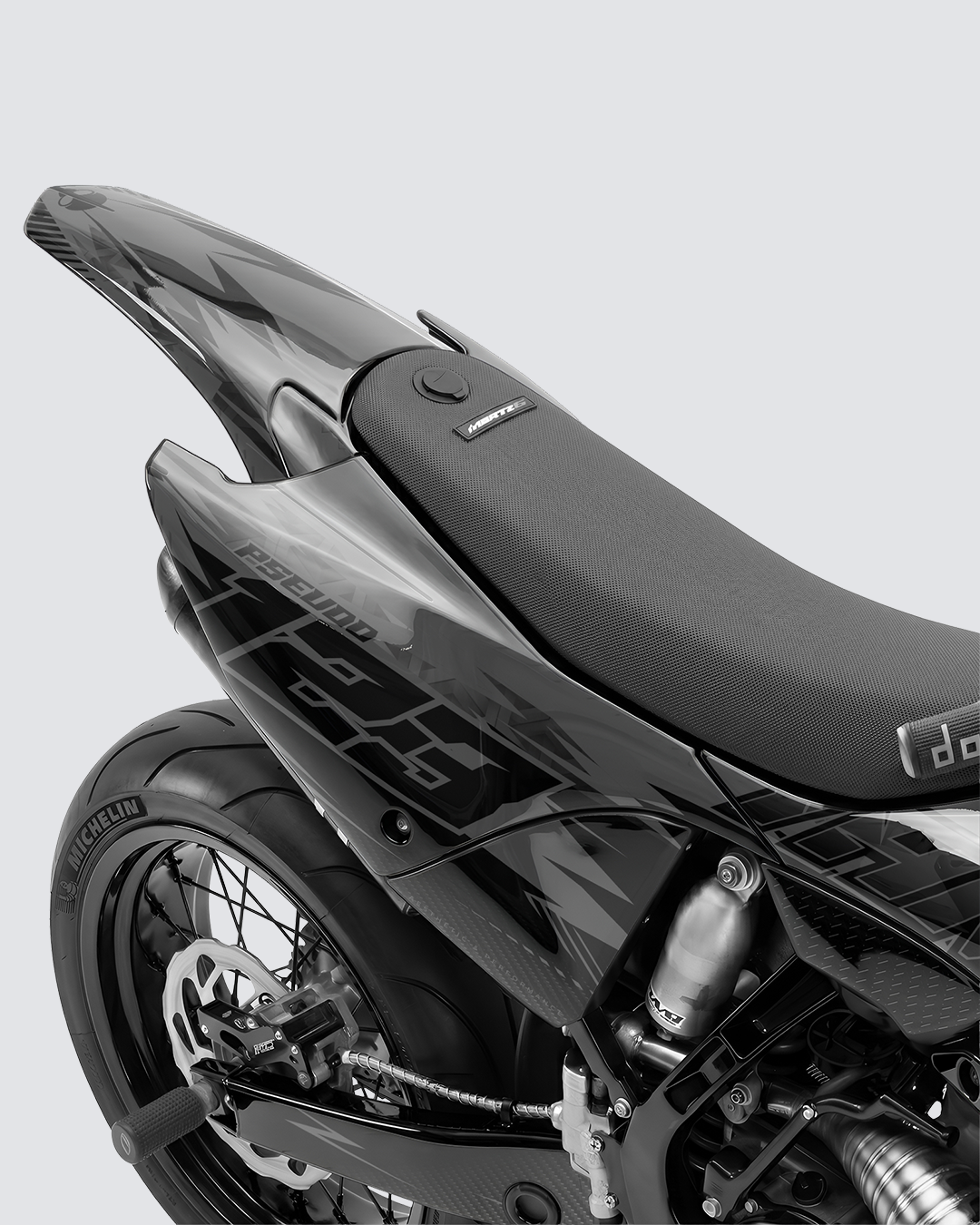 CARBX - Kit Déco Supermotard Semi-Personnalisable - Noir
