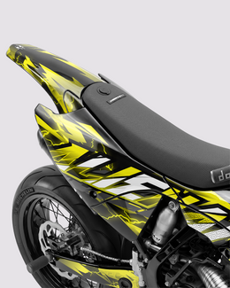 KINETIC - Kit Déco Supermotard Semi-Personnalisable - Jaune — vue 3