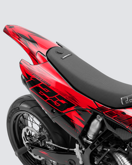 CARBX - Kit Déco Supermotard Semi-Personnalisable - Rouge — vue 3