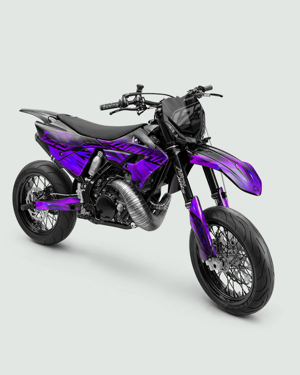NITROGEN - Kit decorativo Supermotard semi-personalizzabile - Viola