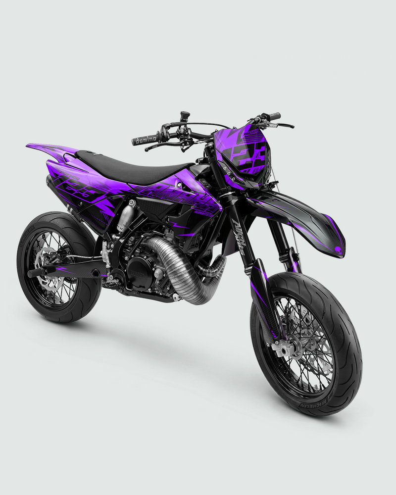 CARBX - Kit Déco Supermotard Semi-Personnalisable - Violet