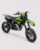 PULSAR – Teilweise individualisierbares Supermoto-Dekor-Set – Grün