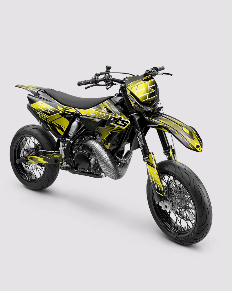 IONIK - Kit Déco Supermotard Semi-Personnalisable - Jaune