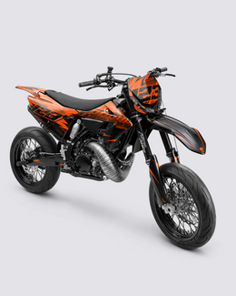 CARBX - Kit Déco Supermotard Semi-Personnalisable - Orange — vue 1