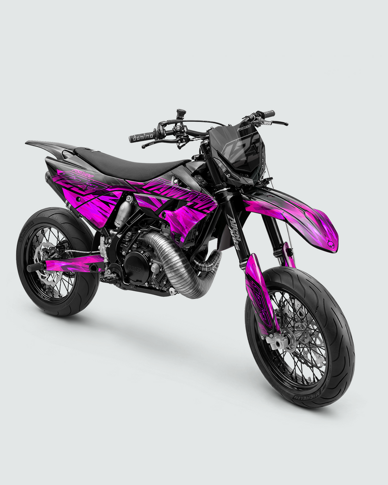 NITROGEN - Kit Déco Supermotard Semi-Personnalisable - Rose